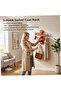 Folding swivel hooks, accordion-style wall brackets, swivel wooden wall hooks with stainless steel hooks, space-saving folding design. - 5