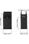 4-Pack Heavy Duty Furniture Riser - 10cm Height Black - for Square or Straight Furniture Legs up to 38mm Wide - 5