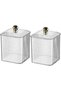 Transparent cotton pad storage box, cotton pad box lid, cosmetic storage box, cotton swab holder, bathroom, toilet, bedroom (transparent, 2-pack)
