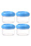 35ml clear plastic condiment jars with swing lids (8 jars per pack)