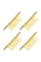 4-piece set of metal non-mortise hinges, furniture cabinet door hinges, hardware cabinets and windows, gold