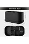 Suitable for Drawer Organizer Bathroom 5 Compartments Silicone Suction Cup Kitchen Desk Black - 2