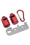 Woodworking framing square step gauge set with bracket, fence knob guide, and carabiner - 4