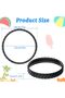Replacement Rubber Tires 2-Pack Robot Tires Rubber Pool Cleaning Tires Wheel Tires Robot Spares Swimming Pool Cleaning Tires - 2