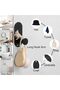 6-Pack Heavy Duty Adhesive Towel/Bathrobe Hooks, Waterproof Stainless Steel, Drill-Free Wall Coating Hooks for Bathrooms & Kitchens (Black) - 2