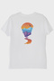 Mountain Printed Natural Landscape Design White T-Shirt