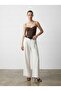 Women's Canvas Trousers Pnt01912 Natural - 2