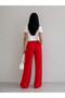 Elastic Waist Wide Leg Pants - 3