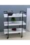 3-tier Black Side Cart - 4