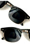 Retro Clubmaster Sunglasses Uv400 Black Frame Daily Use - 2 Pieces - 7