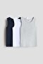 3-pack cotton vest tops