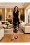 Women's sleeveless halter neck midi diving dress with ring detail - 2
