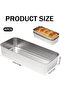 4-piece rectangular stainless steel baking pan, non-stick stainless steel baking pan for bread, cakes, toast, desserts, pies, lasagna - 2