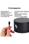 Black Rechargeable 4.5W LED Indoor Wall Lamp - Touch Control, 360° Rotation, 3 Dimmable Colors - 2