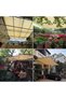 Outdoor shade sail, 4 x 4 meters, breathable, with perforations, beige, made of heat-resistant mesh, suitable for gardens and lawns. - 4