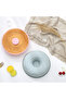 2-piece round corrugated silicone cake and donut baking mold set - blue - pink - 3