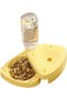 Pet Food and Water Bowls - 500 ml Automatic Feeder | Puppy Food Dispenser | For Travel Balcony Apartment Indoor Outdoor Winter Home
