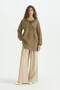Romantic Tunic with Flywheel and Ruffle Detail - Olive