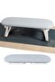 Gray Foldable PU Leather Nail Salon Technician Handrest Pad Support Cushion with Table Mat for Manicure Techniques