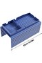 Sofa armrest tray, silicone storage tray, sofa cup holder, for living room/bedroom, can hold snacks, remote control, drinks, - blue - 2