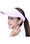 Unisex Sun Hat Baseball Cap Long Brim Sun Hat Openwork Top Cap For Running Sports Quick-Drying Summer Hat Pink One Size - 3