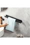Towel Rack-No Drill Bar-Bathroom Shower Wall-40cm-Stainless Steel Matte Black - 2