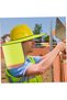 Safety Helmet Visor, High-Visibility Full-Brim Visor with Neck Shield & Reflective Mesh Cover for Outdoor Construction Safety, Yellow, No Accessories - 5