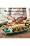 2-Piece Taco Baking Set with 2 Seasoning Compartments - Reusable Dishwasher-Safe Tray Holder for Hard & Soft Shell Tacos - 2