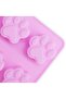 4-Piece Pink Red Purple Bone Cat Paw Silicone Cookie Cutter Mold Set - 6