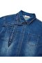 Çıkarılabilir fularlı denim gömlek - 4