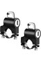 2-Piece Motorcycle Helmet Padlock Universal Motorcycle Helmet 22-28mm Safety Padlock Handle Hose (Black)
