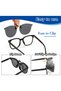 Polarized clip-on sunglasses, unisex, UV400 protection, flip-up design, suitable for driving, travel, and outdoor sports. - 3
