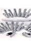 40-Piece Stainless Steel Clothes Clip Set - Premium Clip Set - Soft Protective Ends - Suitable for Laundry and Office Use - 2