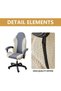 Office chair cover, elastic gaming chair cover with armrests, computer chair seat cover, dark gray - 3