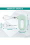 4-speed electric hand mixer, mini 4-speed adjustable wireless USB rechargeable electric mixer, portable hand mixer, 1500mAh egg beater (green) - 2