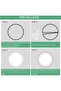 Curtain rings, 50-pack, canvas rings, 42mm inner diameter, low noise, silver, 7cm, round, fabrics, shower curtains - 5