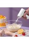 Cordless electric mixer, portable handheld electric mixer, suitable for mixing pretzels, cakes, eggs, dough, and other foods - white. - 2