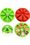 Two-piece silicone baking mold, 8-hole cake mold, triangular cavity - red - green - 2