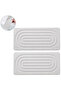 2-Pack Absorbent Diatomaceous Earth Countertop Draining Mats (10x20cm, White)