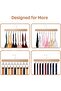 2-pack bra hangers, suitable for wardrobe storage, high-quality wooden vest hangers, with 36 foldable hooks. - 6