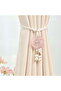 Pink 4 Camellia Curtain Tiebacks Pearl Decor - 3