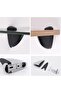 4-Piece Adjustable Glass Shelf Bracket Set with Adjustable Glass Clips, Suitable for 2 to 22mm Thick Wood/Glass Shelves (Black) - 3