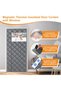 Magnetic door curtain Dimensions: 80 cm wide × 200 cm high Equipped with transparent window Winter weight Oxford cotton Self-closing door cover - 5
