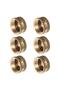 Garden hose caps with washers, brass hose ends, garden hose connectors, brass caps 1.91 cm, 6-piece garden hose female connector caps