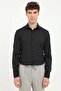 Men's Slim Fit Long Sleeve Black Shirt
