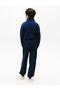 Boy's Organic Cotton Logo Jogger Pants 8-16 Years Dark Blue - 4