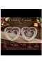 Ashtray Heart Model with Beads 2 Pcs Ashtray 11 cm Length 12 cm Width 3 cm Height Stylish Decorative Product