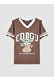 Brown Grogu Printed Oversize Women's T-Shirt