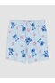Lcw Kids Blue Stitch Printed Girls' Shorts Pajama Set - 6