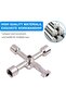 Four-way multi-functional key, available in 5 triangular key sizes, suitable for trash cans, electrical boxes, and gas cylinders. - 4